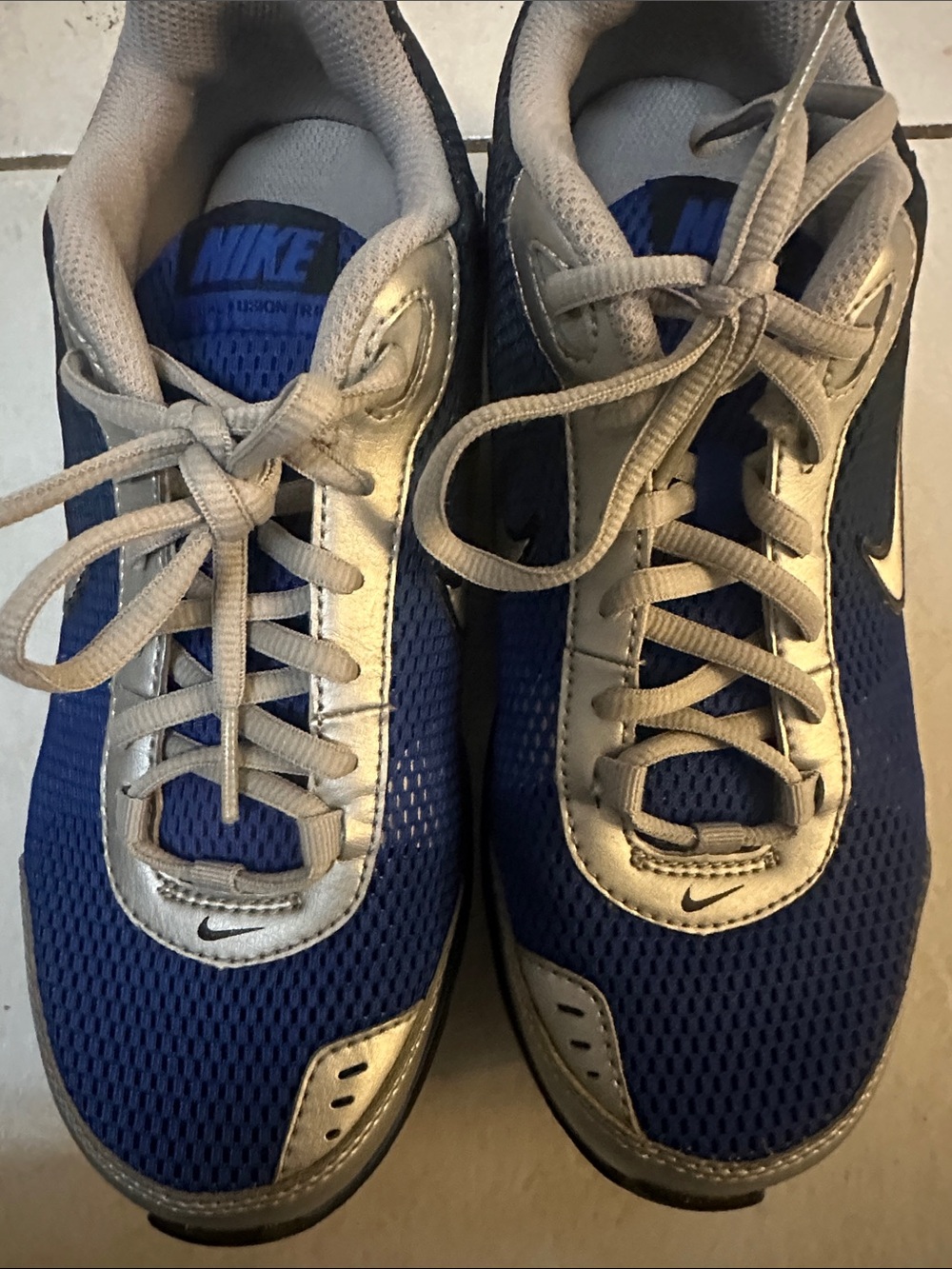 Nike Women’s Blue and Silver Sneakers
